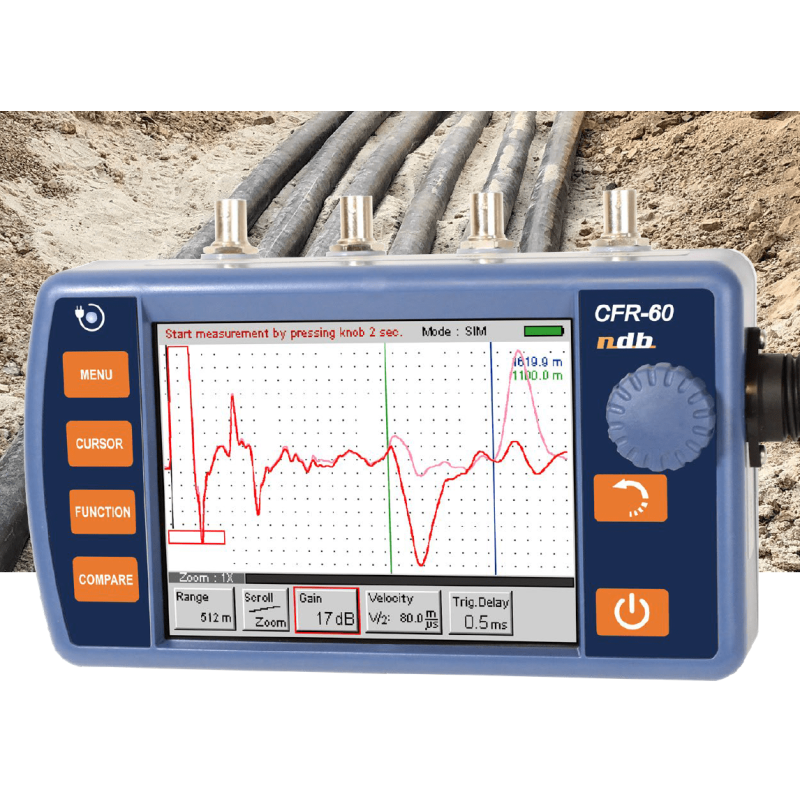 Reflektometr impulsowy NDB CFR 60  do wstępnej lokalizacji uszkodzeń kablowych 